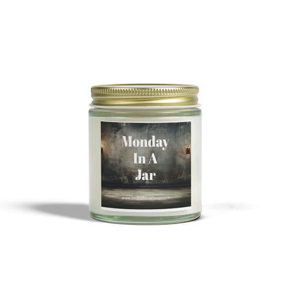 Monday in a Jar Dad Bod Streetwear Joke Scented Candles, Coconut Apricot Wax (4oz, 9oz)