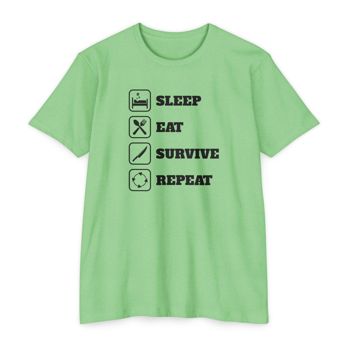 Sleep - Eat - Survive - Repeat Dad Bod Joke Jersey T-shirt