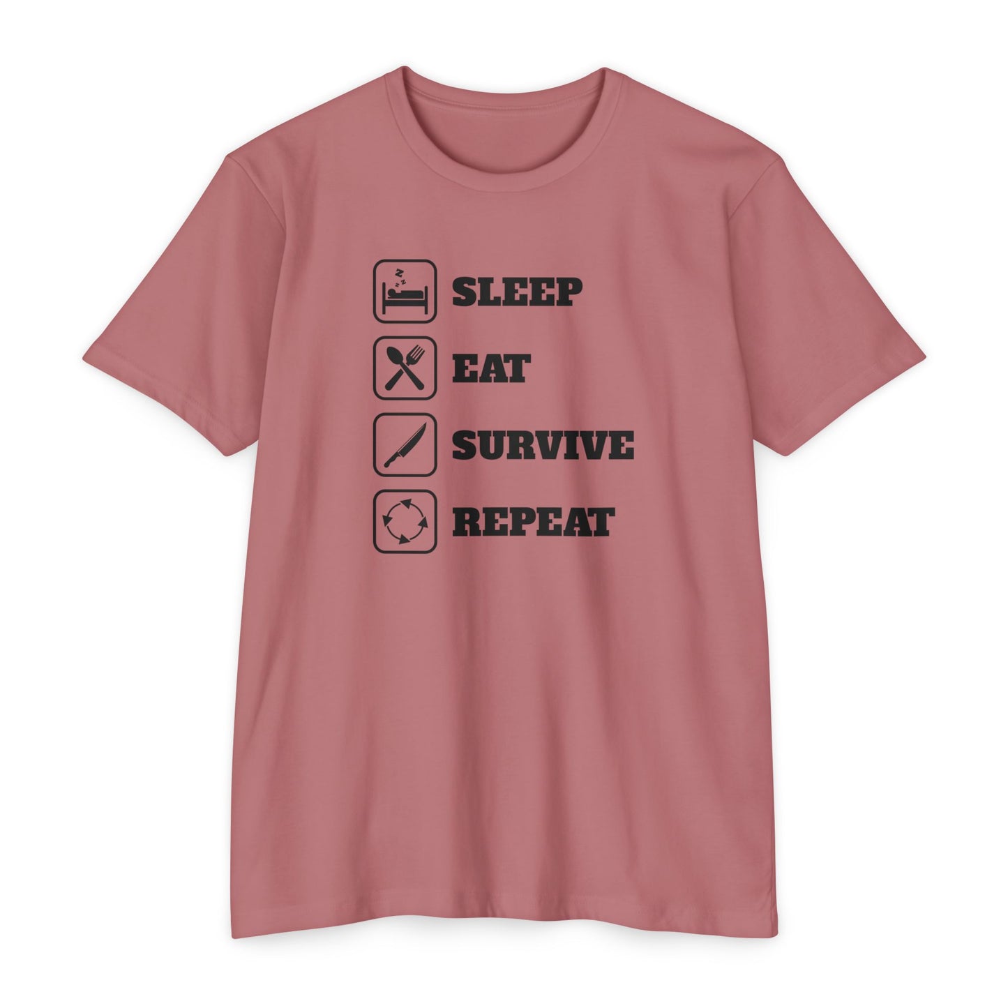 Sleep - Eat - Survive - Repeat Dad Bod Joke Jersey T-shirt