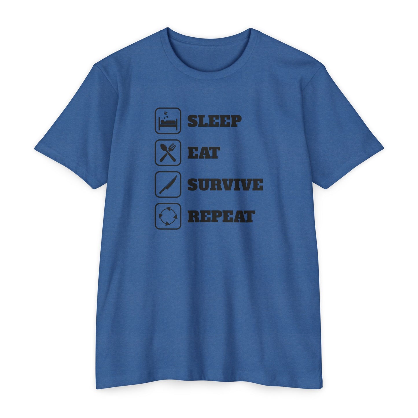 Sleep - Eat - Survive - Repeat Dad Bod Joke Jersey T-shirt