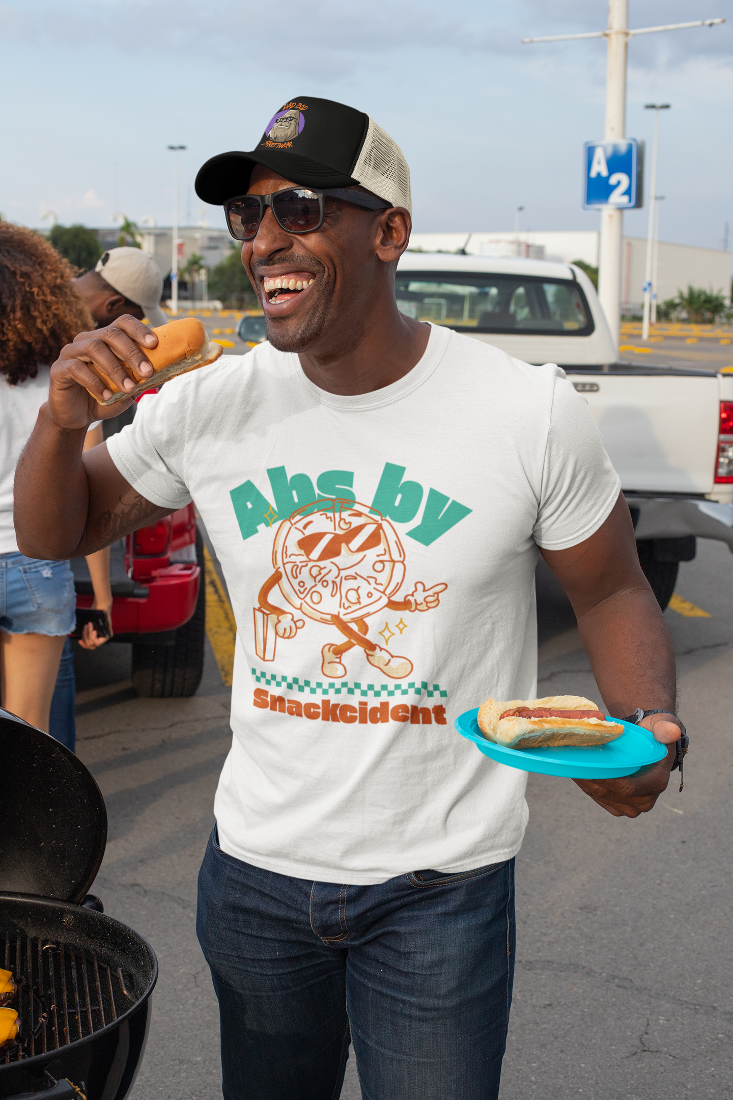 Abs by Snackcident Funny Dad T-Shirt for Snack Lovers - Dad Bod Streetwear