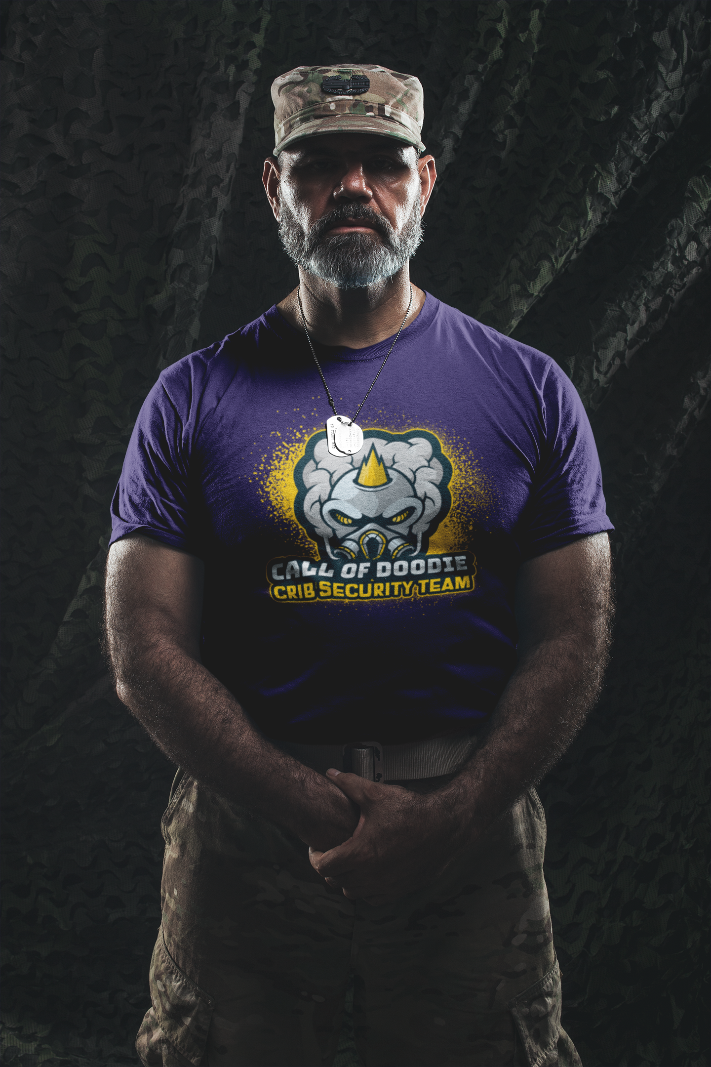 Call of Doodie Crib Security Team Dad Bod Joke Unisex Softstyle T-Shirt - Dad Bod Streetwear - 