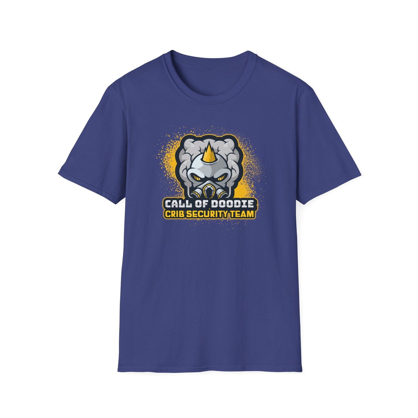 Call of Doodie Crib Security Team Dad Bod Joke Unisex Softstyle T-Shirt - Dad Bod Streetwear - 