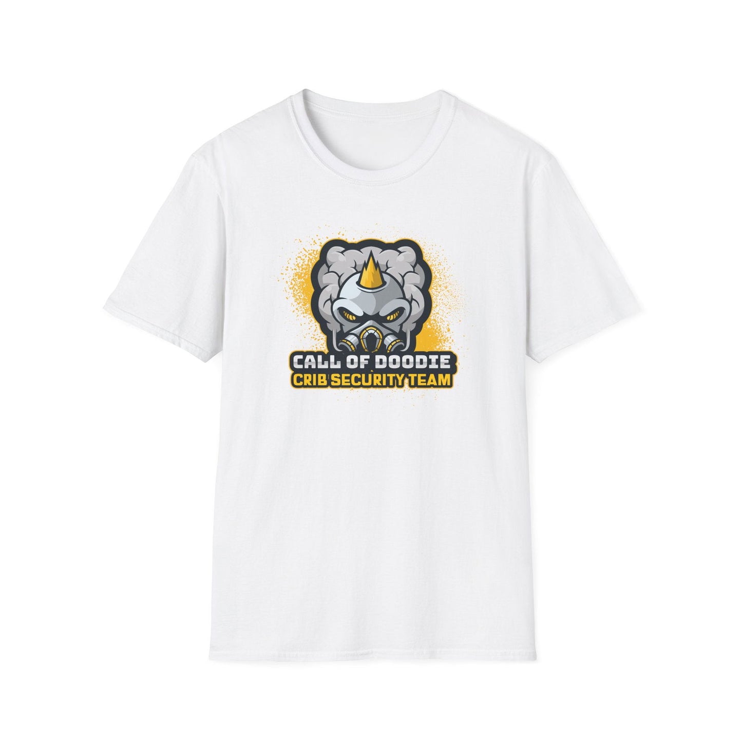 Call of Doodie Crib Security Team Dad Bod Joke Unisex Softstyle T-Shirt - Dad Bod Streetwear - 