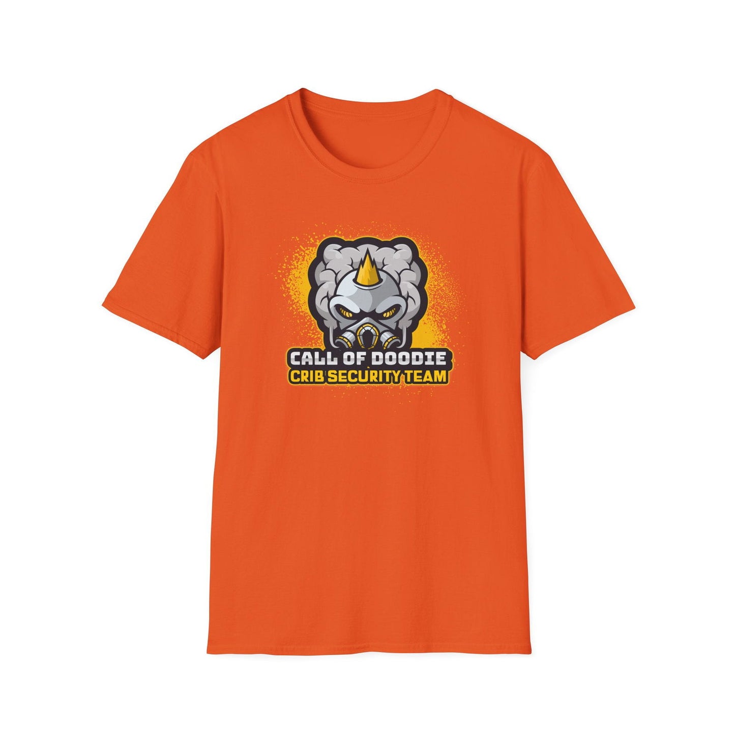 Call of Doodie Crib Security Team Dad Bod Joke Unisex Softstyle T-Shirt - Dad Bod Streetwear - 