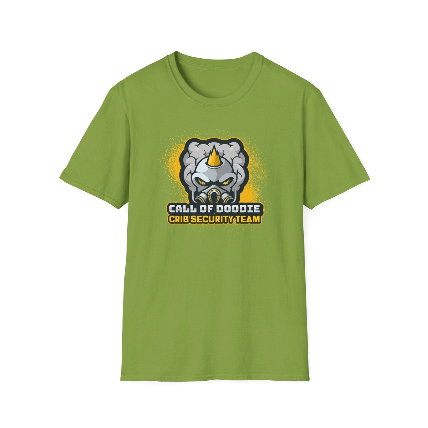 Call of Doodie Crib Security Team Dad Bod Joke Unisex Softstyle T-Shirt - Dad Bod Streetwear - 