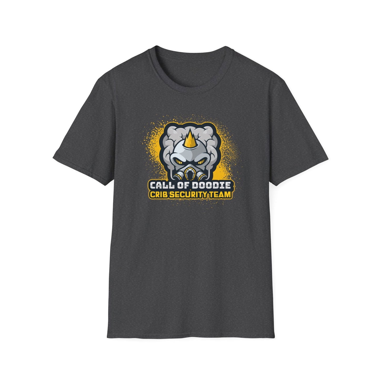 Call of Doodie Crib Security Team Dad Bod Joke Unisex Softstyle T-Shirt - Dad Bod Streetwear - 