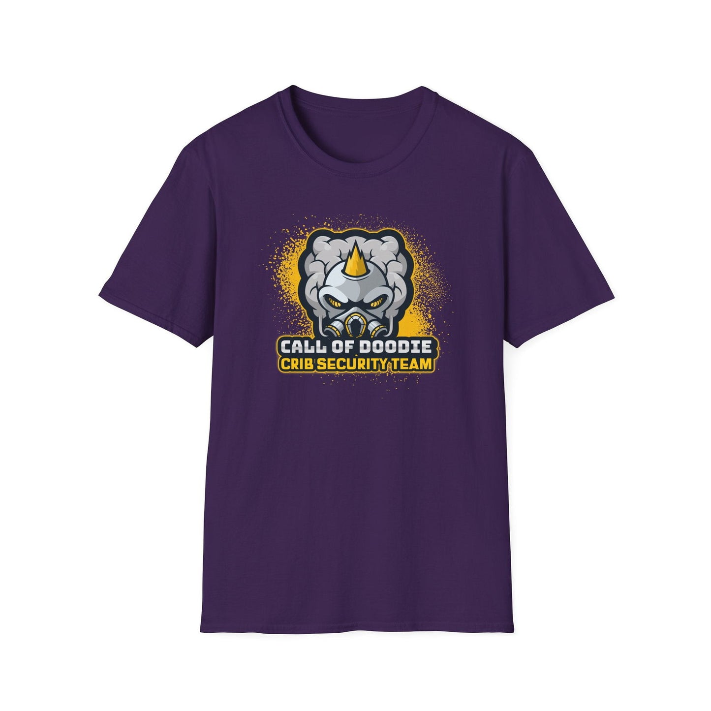 Call of Doodie Crib Security Team Dad Bod Joke Unisex Softstyle T-Shirt - Dad Bod Streetwear - 