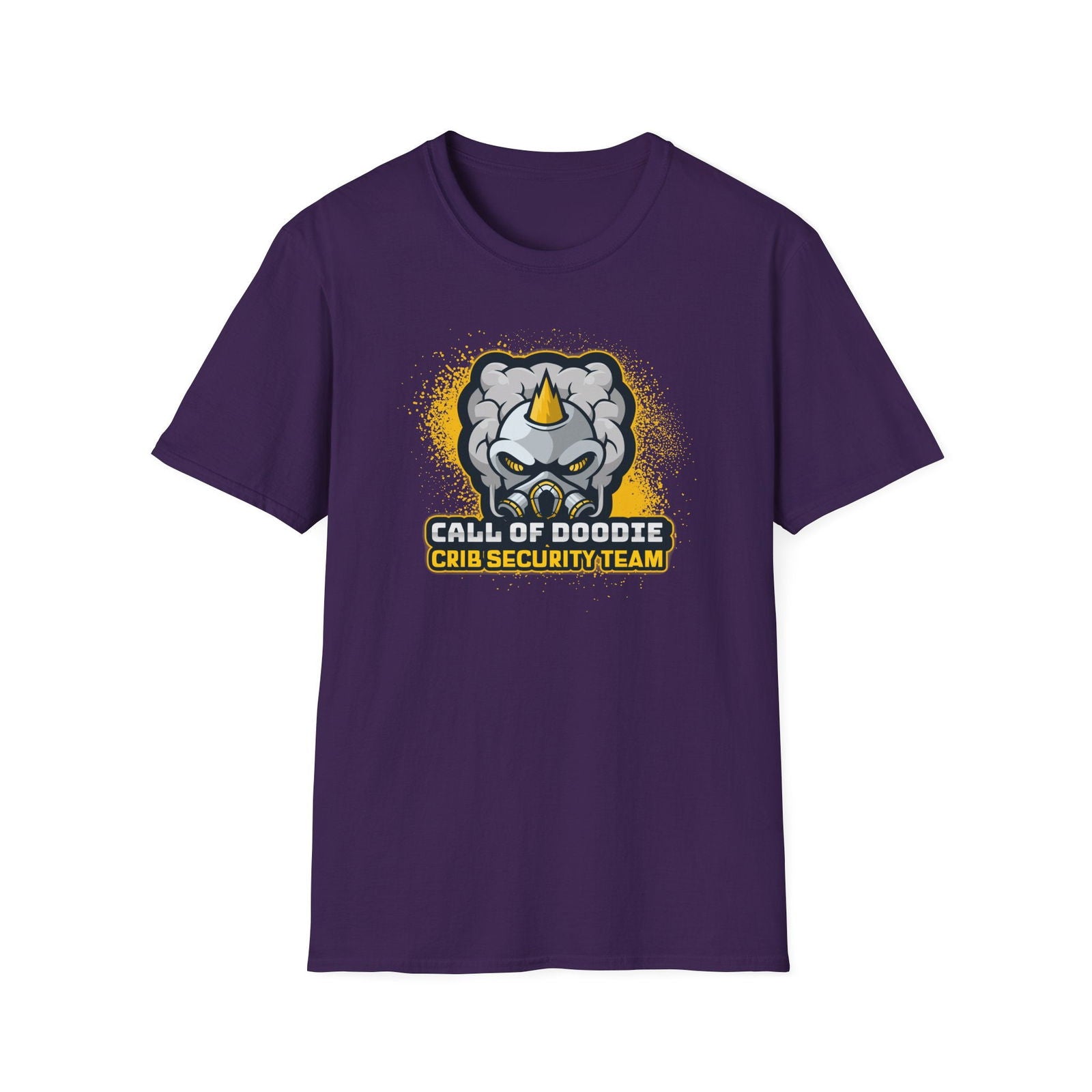 Call of Doodie Crib Security Team Dad Bod Joke Unisex Softstyle T-Shirt - Dad Bod Streetwear - 
