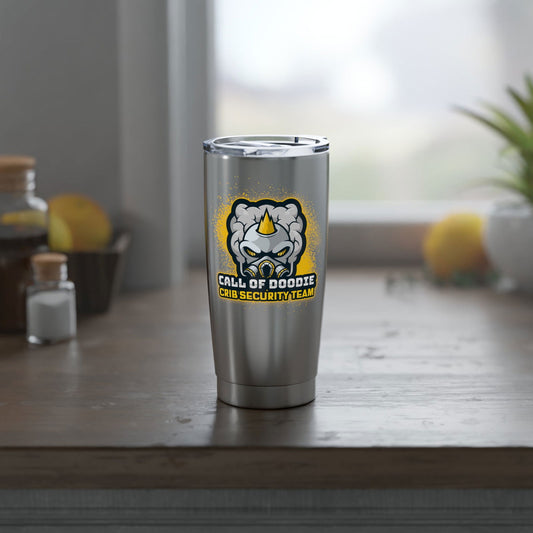 Call of Doodie Crib Security Team Dad Bod Joke Vagabond 20oz Tumbler - Dad Bod Streetwear - 
