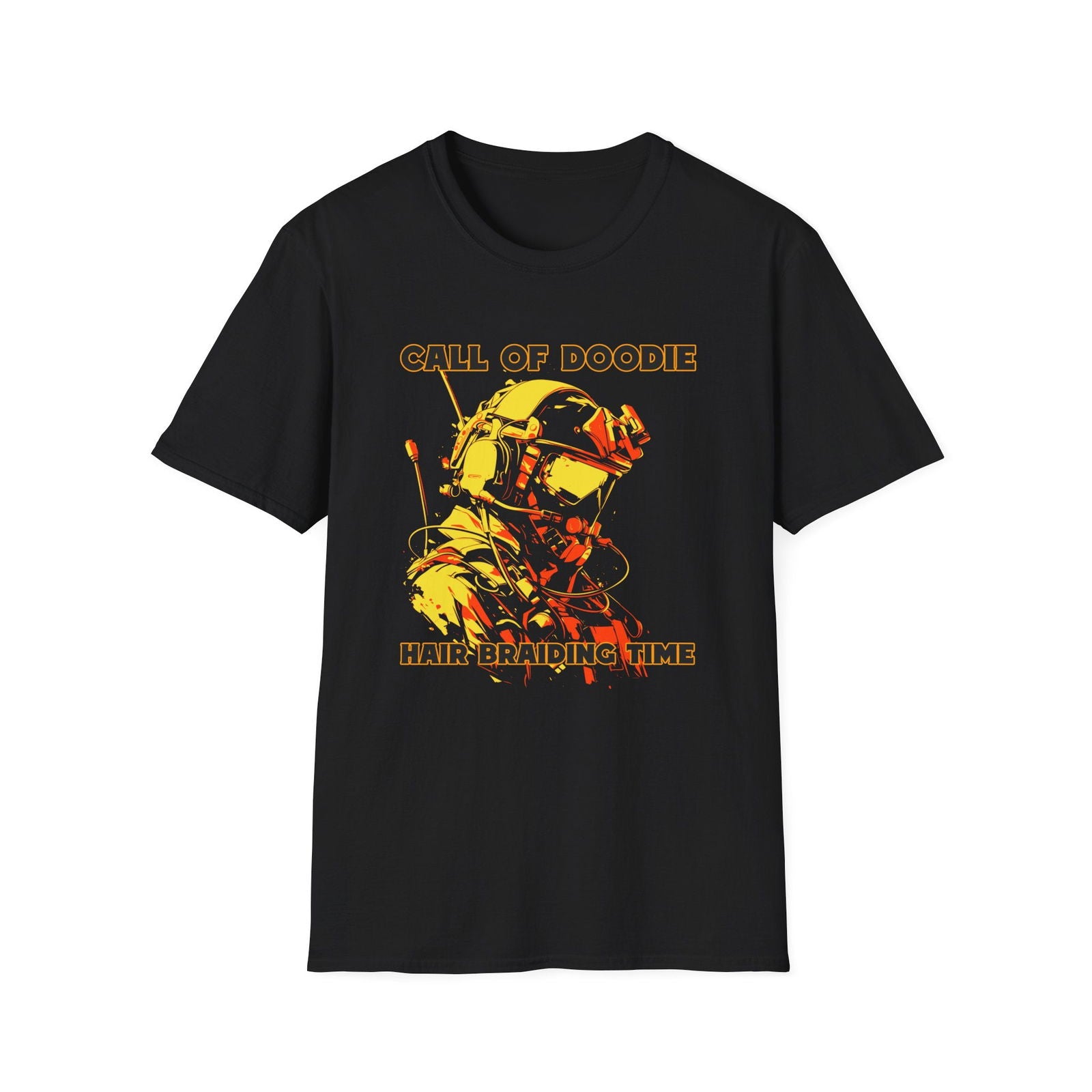 Call of Doodie: Hair Braiding Time Dad Joke T-Shirt – Funny Parenting Shirt