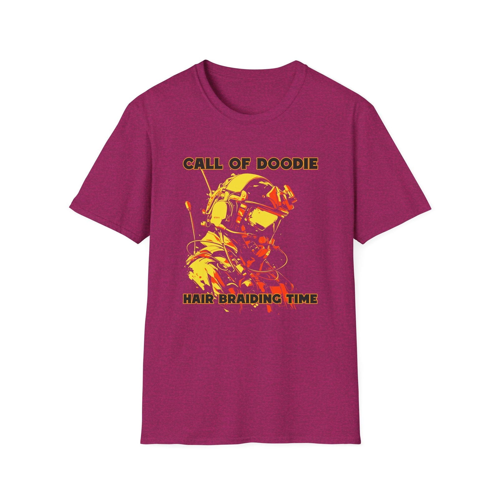 Call of Doodie: Hair Braiding Time Dad Joke T-Shirt – Funny Parenting Shirt
