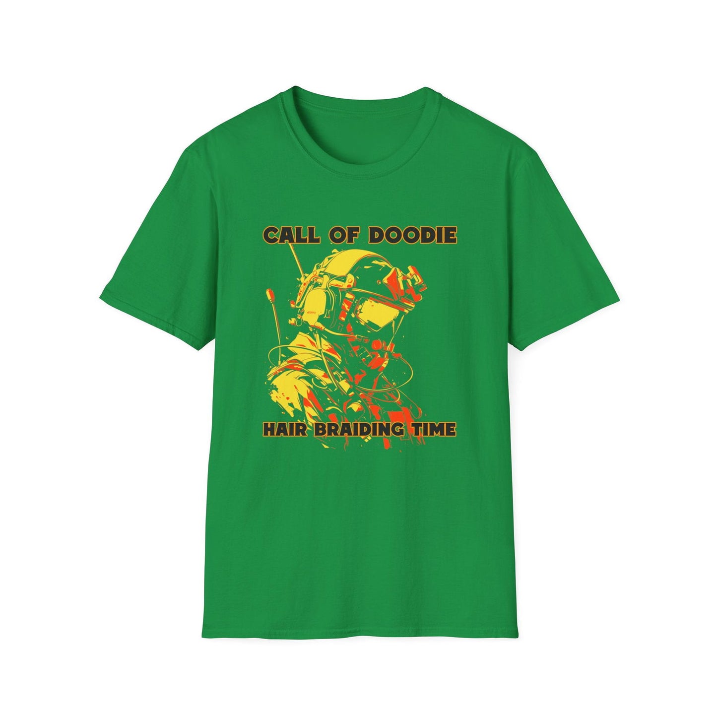 Call of Doodie: Hair Braiding Time Dad Joke T-Shirt – Funny Parenting Shirt