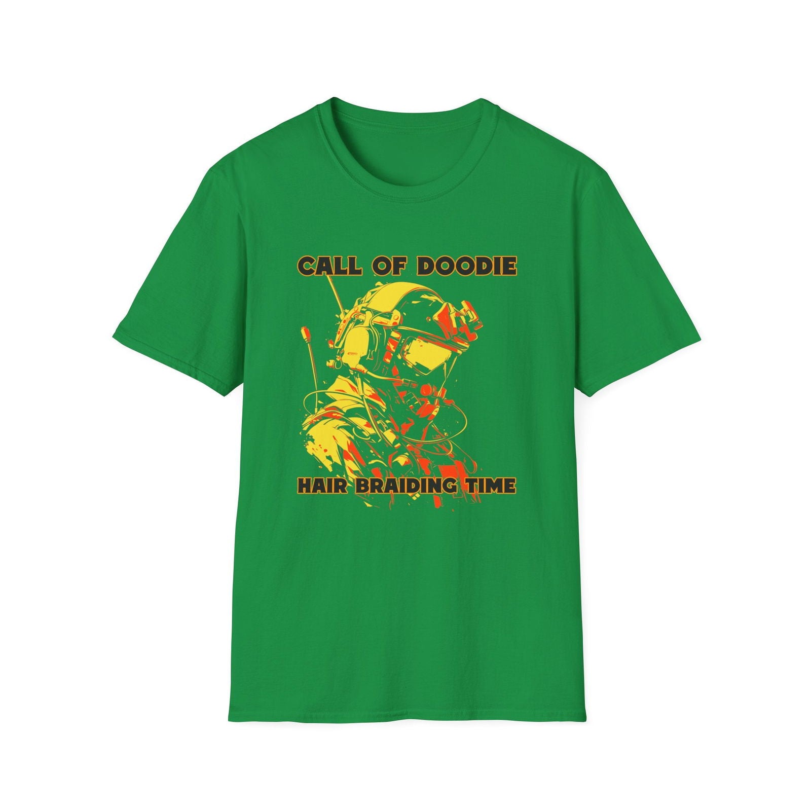 Call of Doodie: Hair Braiding Time Dad Joke T-Shirt – Funny Parenting Shirt