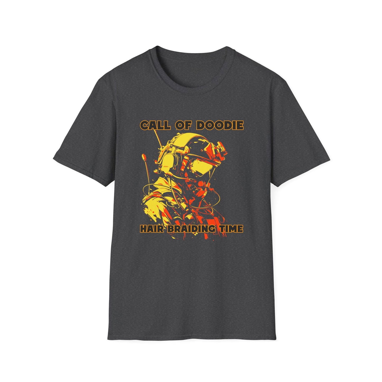 Call of Doodie: Hair Braiding Time Dad Joke T-Shirt – Funny Parenting Shirt