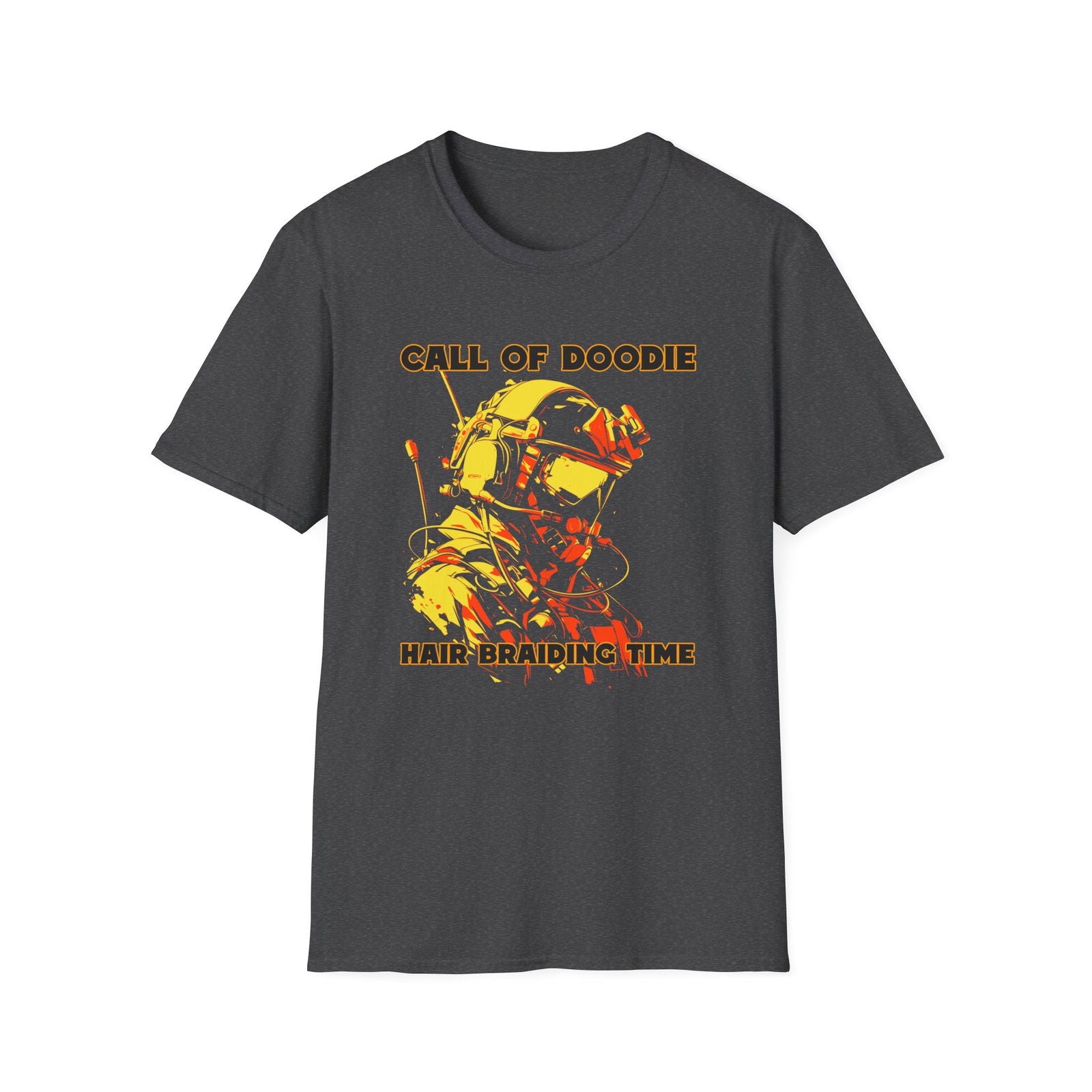 Call of Doodie: Hair Braiding Time Dad Joke T-Shirt – Funny Parenting Shirt