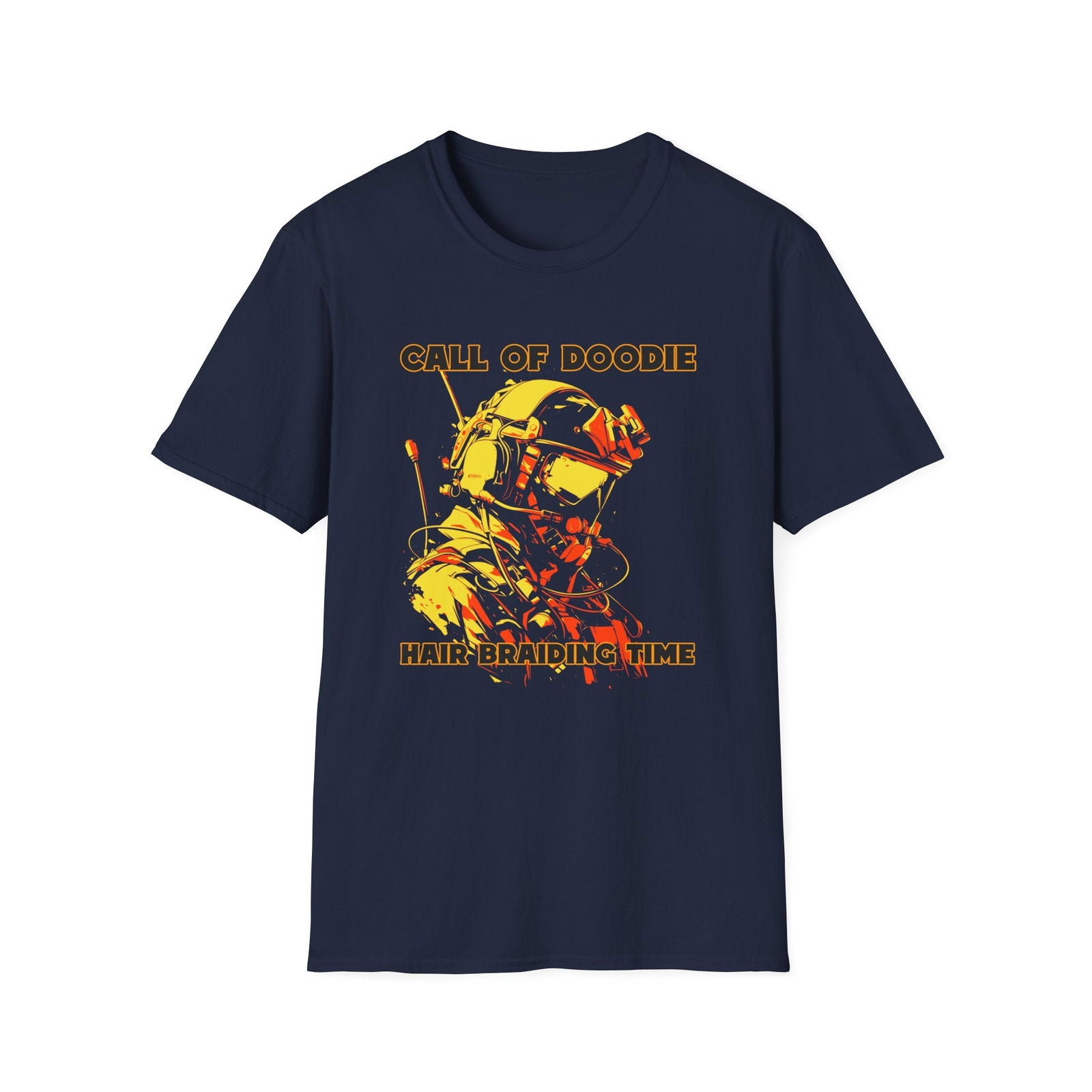 Call of Doodie: Hair Braiding Time Dad Joke T-Shirt – Funny Parenting Shirt