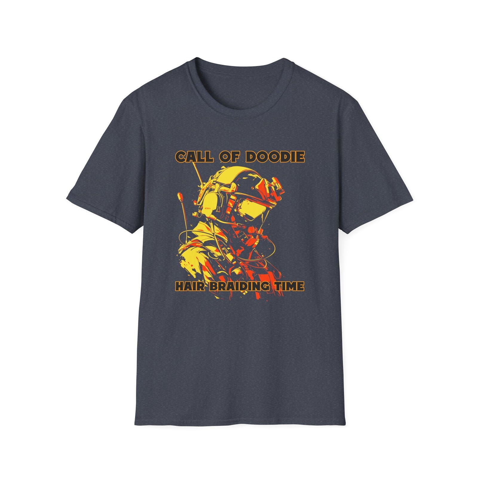 Call of Doodie: Hair Braiding Time Dad Joke T-Shirt – Funny Parenting Shirt