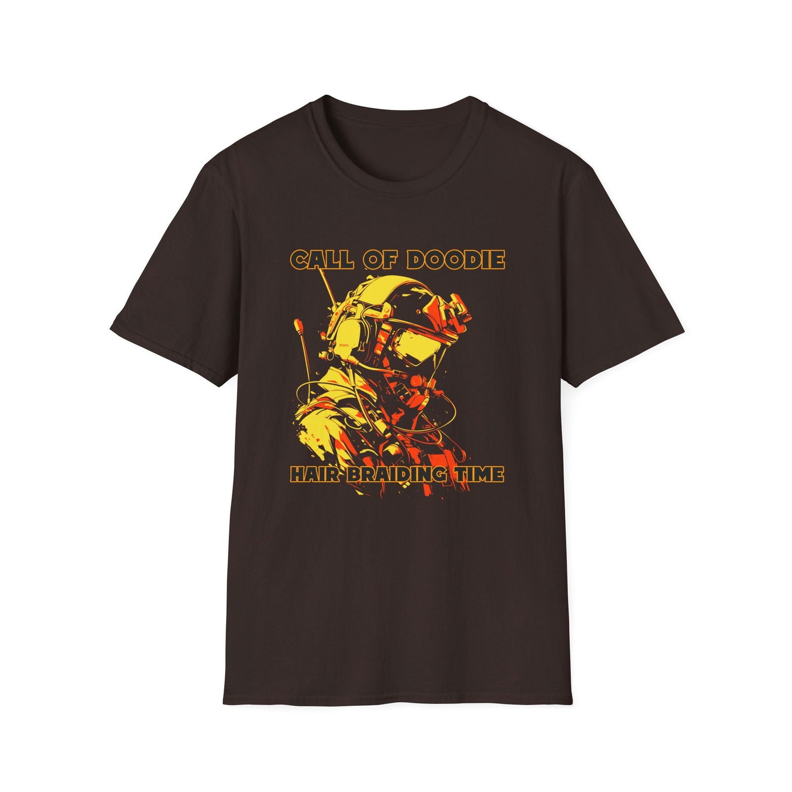 Call of Doodie: Hair Braiding Time Dad Joke T-Shirt – Funny Parenting Shirt