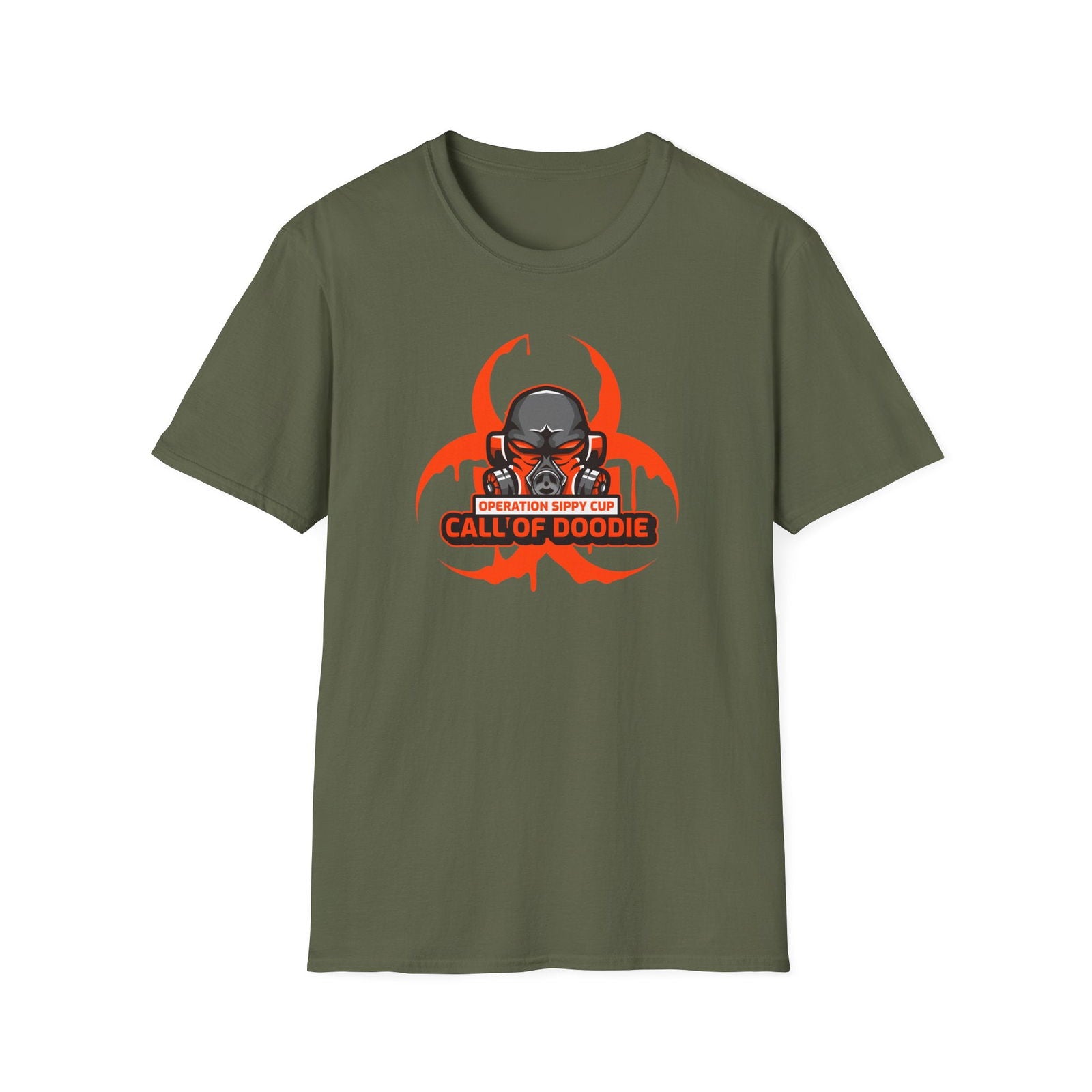 Call of Doodie Operation Sippy Cup Dad Bod Joke Unisex Softstyle T-Shirt - Dad Bod Streetwear - 