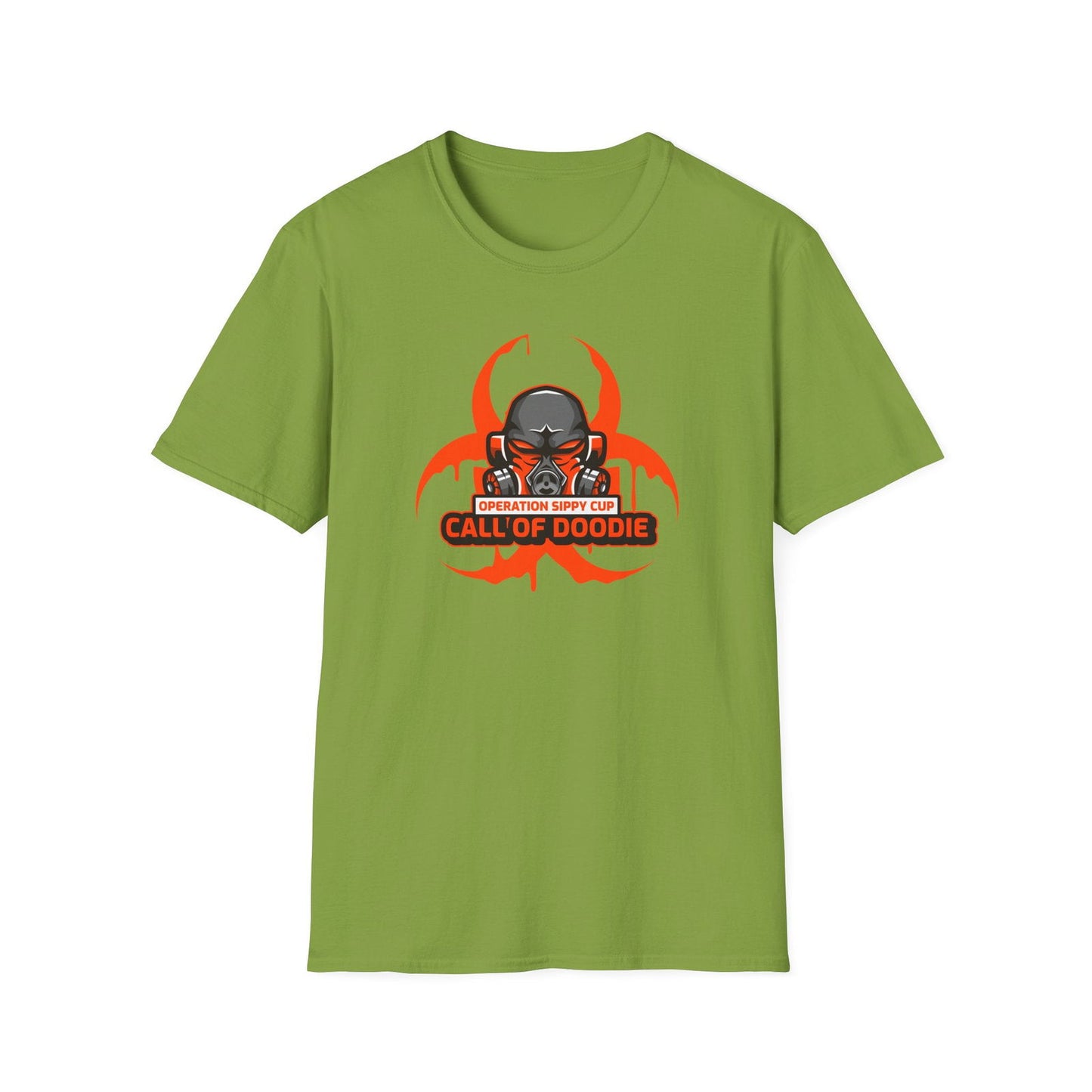 Call of Doodie Operation Sippy Cup Dad Bod Joke Unisex Softstyle T-Shirt - Dad Bod Streetwear - 