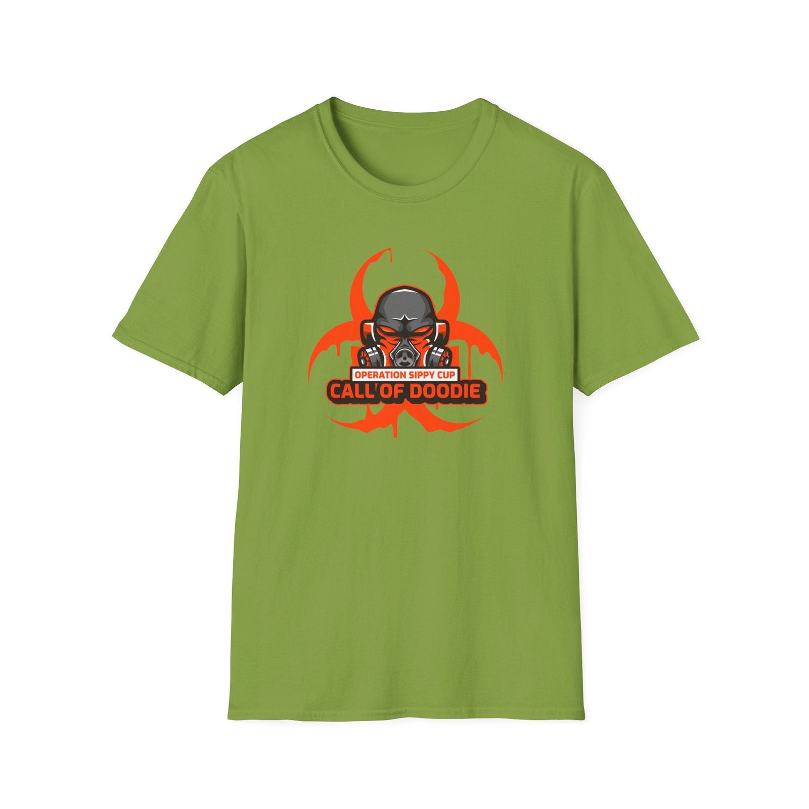 Call of Doodie Operation Sippy Cup Dad Bod Joke Unisex Softstyle T-Shirt - Dad Bod Streetwear - 