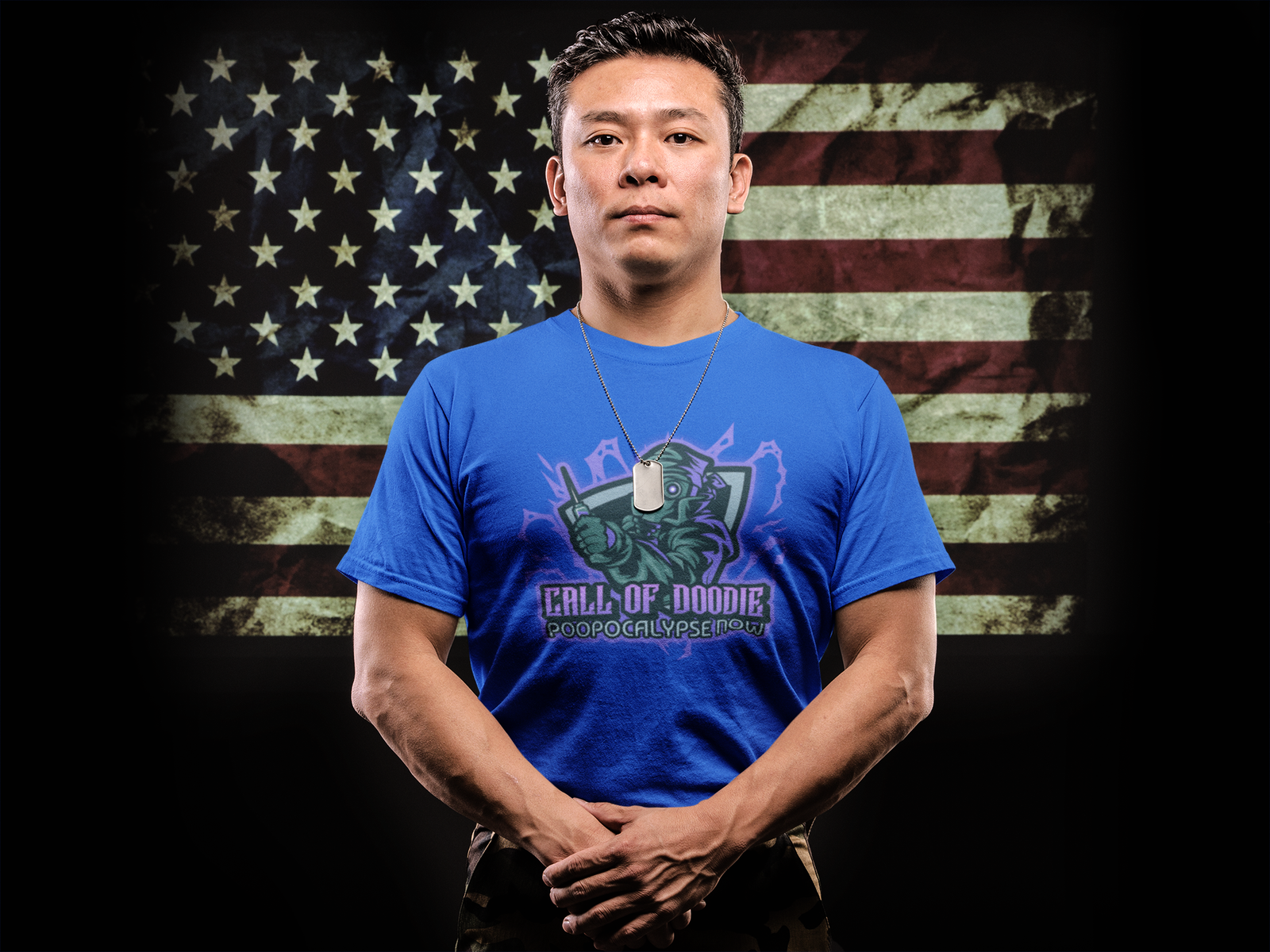 Call of Doodie Poopocalypse Now Dad Bod Joke Unisex Softstyle T-Shirt - Dad Bod Streetwear - 