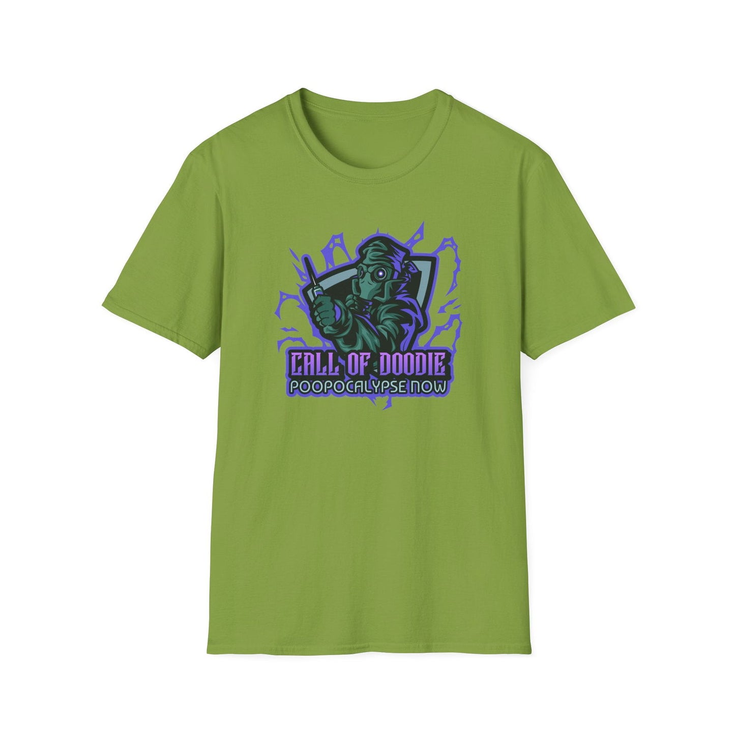 Call of Doodie Poopocalypse Now Dad Bod Joke Unisex Softstyle T-Shirt - Dad Bod Streetwear - 