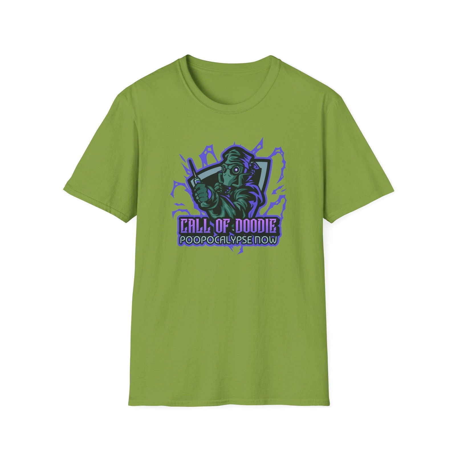 Call of Doodie Poopocalypse Now Dad Bod Joke Unisex Softstyle T-Shirt - Dad Bod Streetwear - 