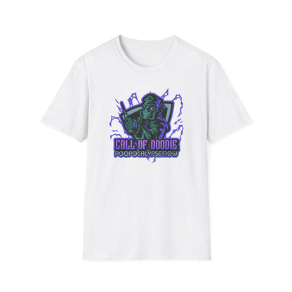 Call of Doodie Poopocalypse Now Dad Bod Joke Unisex Softstyle T-Shirt - Dad Bod Streetwear - 