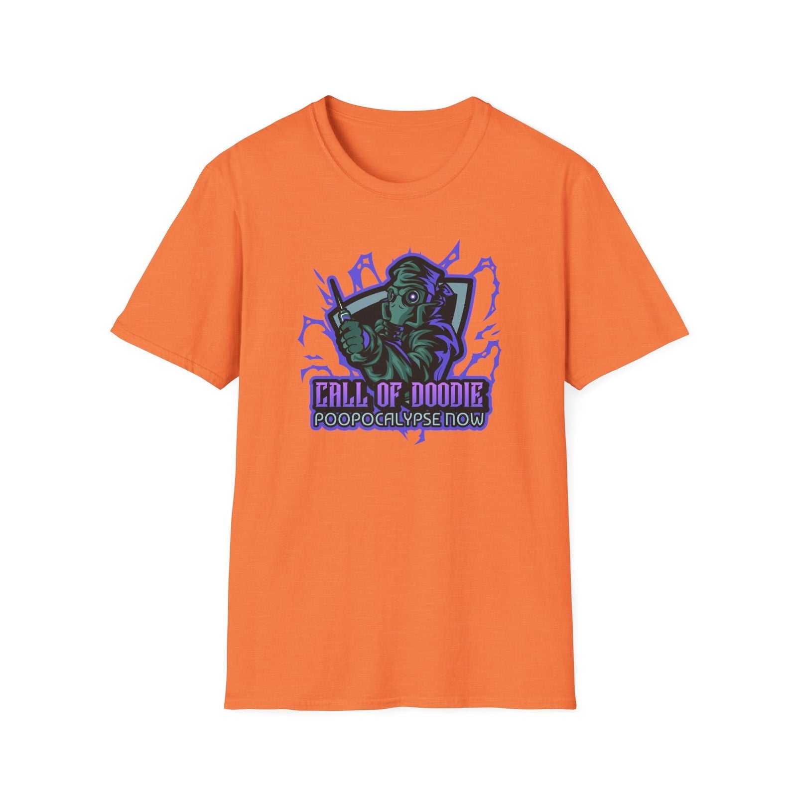 Call of Doodie Poopocalypse Now Dad Bod Joke Unisex Softstyle T-Shirt - Dad Bod Streetwear - 