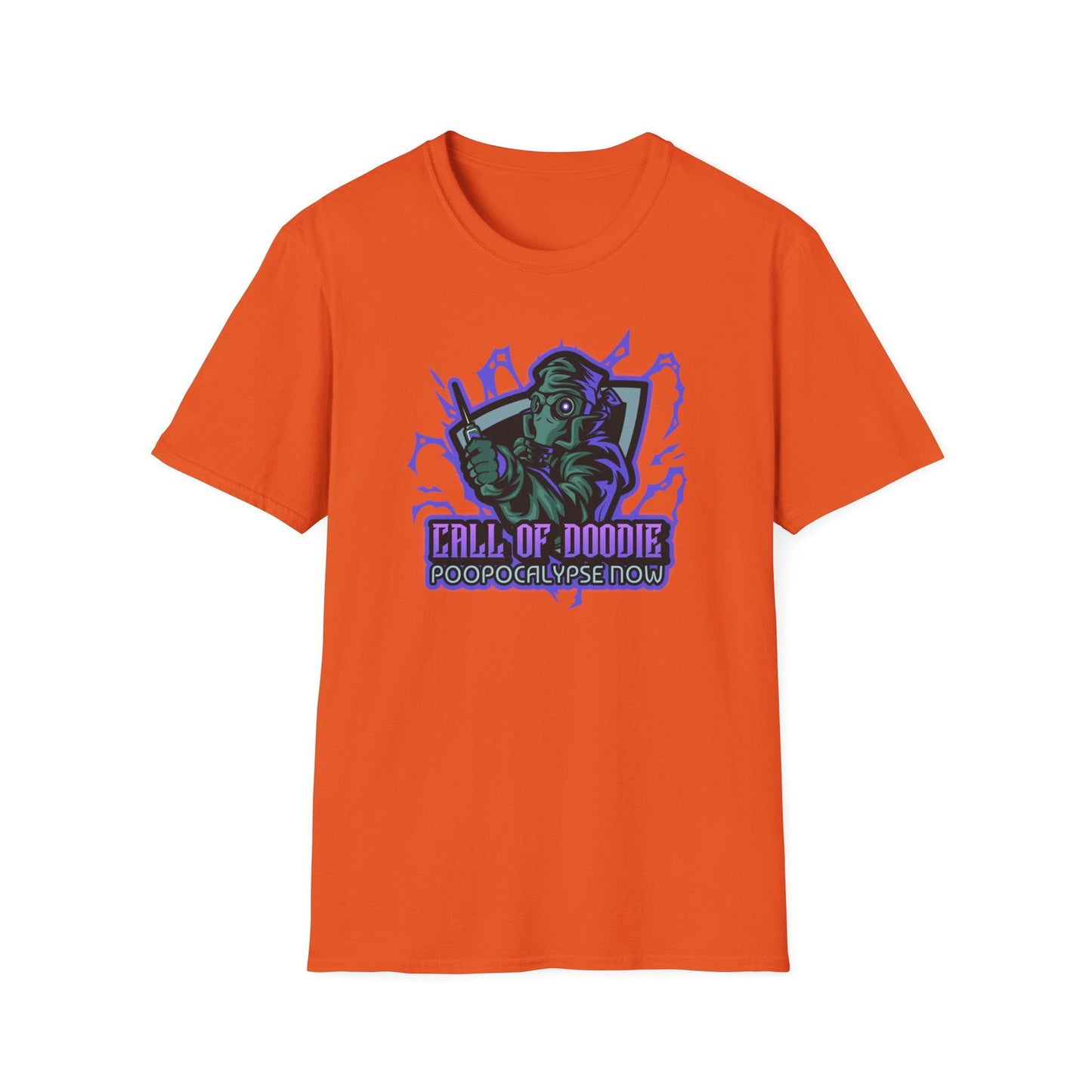 Call of Doodie Poopocalypse Now Dad Bod Joke Unisex Softstyle T-Shirt - Dad Bod Streetwear - 