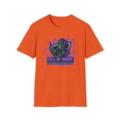 Call of Doodie Poopocalypse Now Dad Bod Joke Unisex Softstyle T-Shirt - Dad Bod Streetwear - 