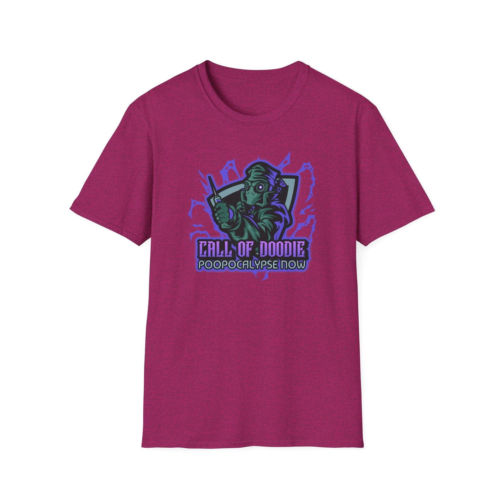 Call of Doodie Poopocalypse Now Dad Bod Joke Unisex Softstyle T-Shirt - Dad Bod Streetwear - 