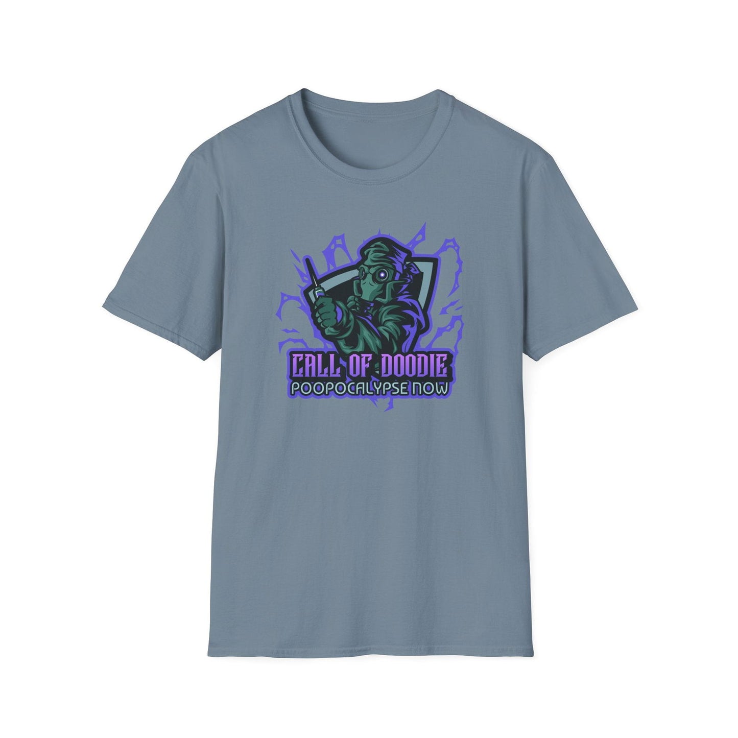 Call of Doodie Poopocalypse Now Dad Bod Joke Unisex Softstyle T-Shirt - Dad Bod Streetwear - 
