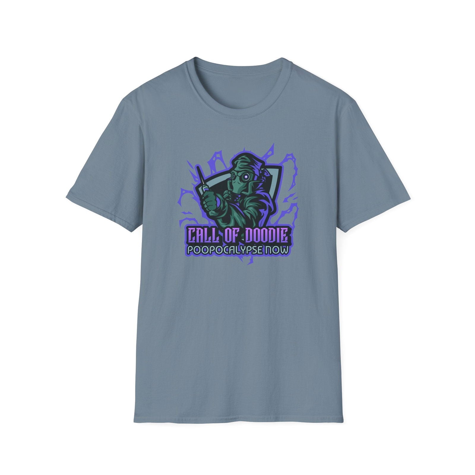 Call of Doodie Poopocalypse Now Dad Bod Joke Unisex Softstyle T-Shirt - Dad Bod Streetwear - 