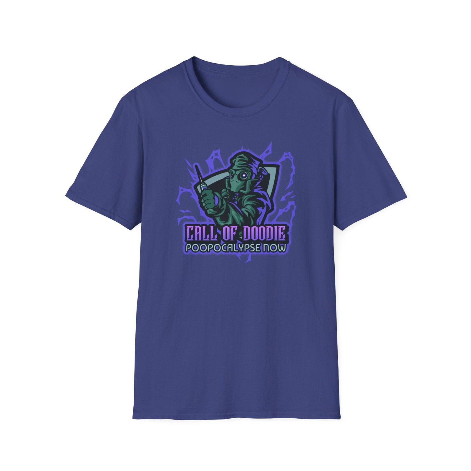 Call of Doodie Poopocalypse Now Dad Bod Joke Unisex Softstyle T-Shirt - Dad Bod Streetwear - 