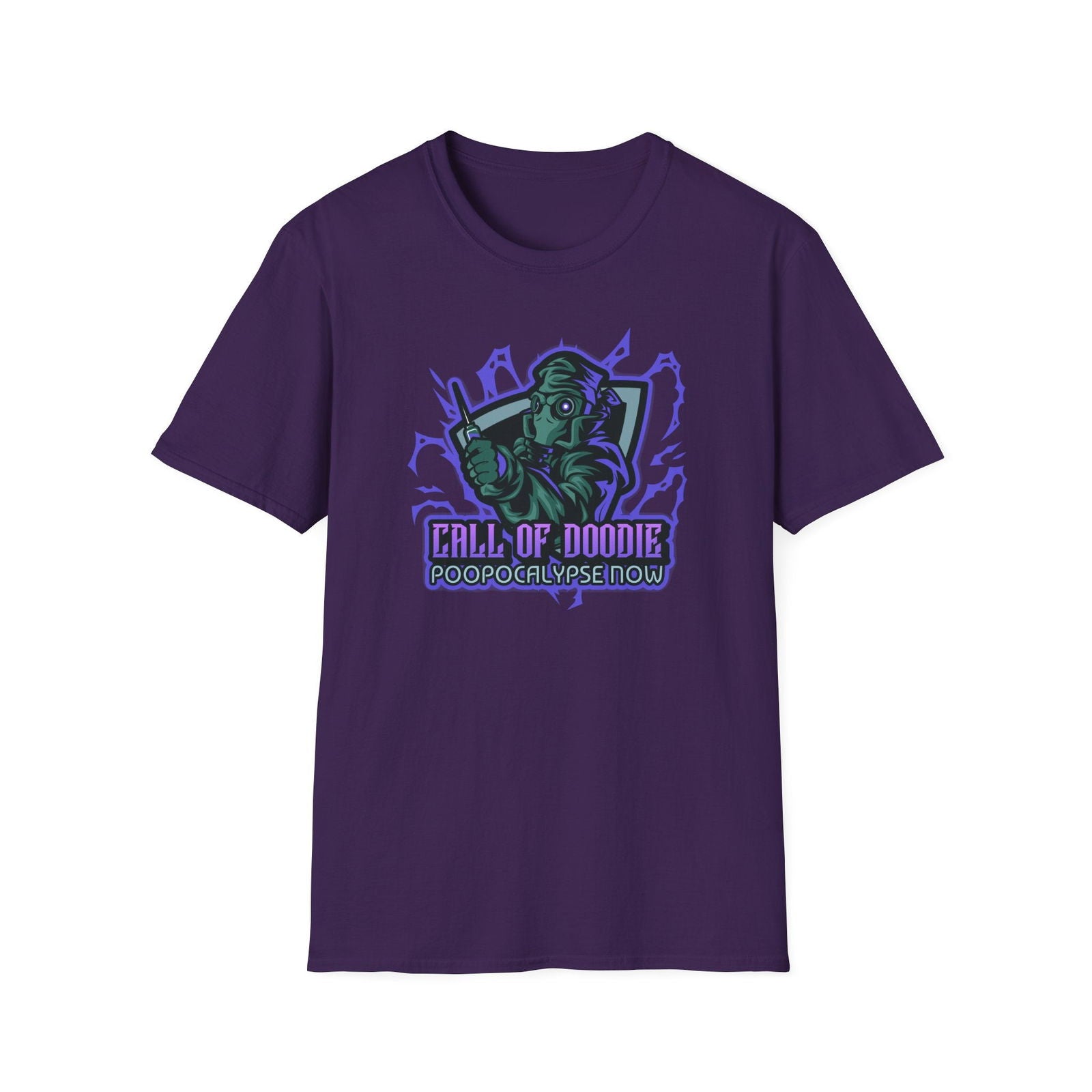 Call of Doodie Poopocalypse Now Dad Bod Joke Unisex Softstyle T-Shirt - Dad Bod Streetwear - 