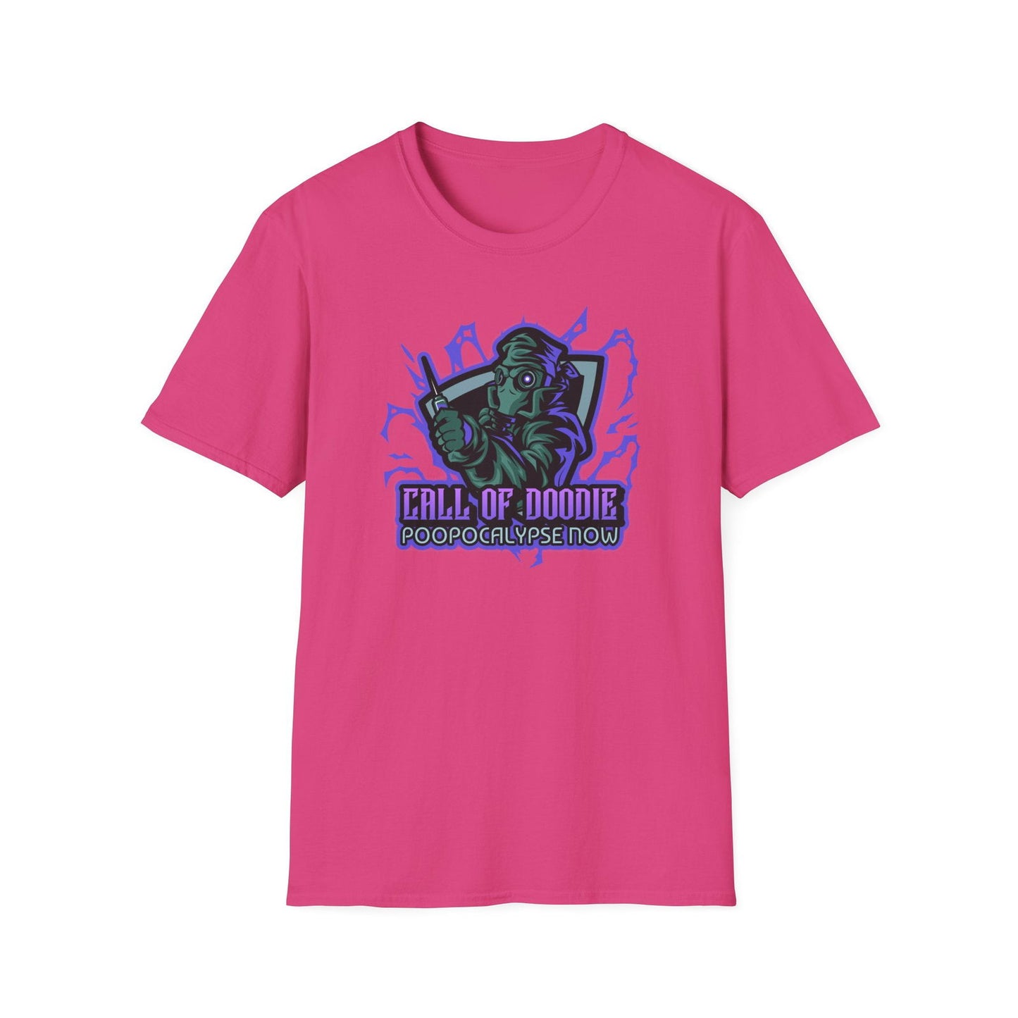 Call of Doodie Poopocalypse Now Dad Bod Joke Unisex Softstyle T-Shirt - Dad Bod Streetwear - 
