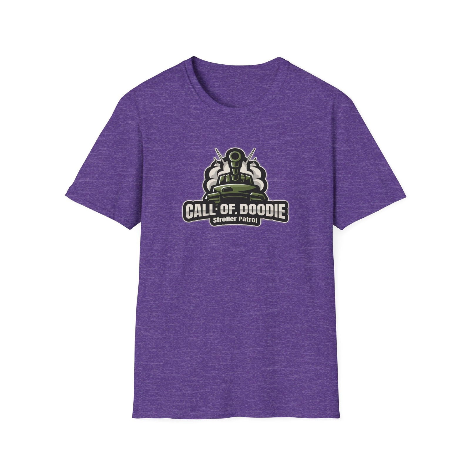 Call of Doodie Stroller Patrol Dad Bod Joke Unisex Softstyle T-Shirt - Dad Bod Streetwear - 
