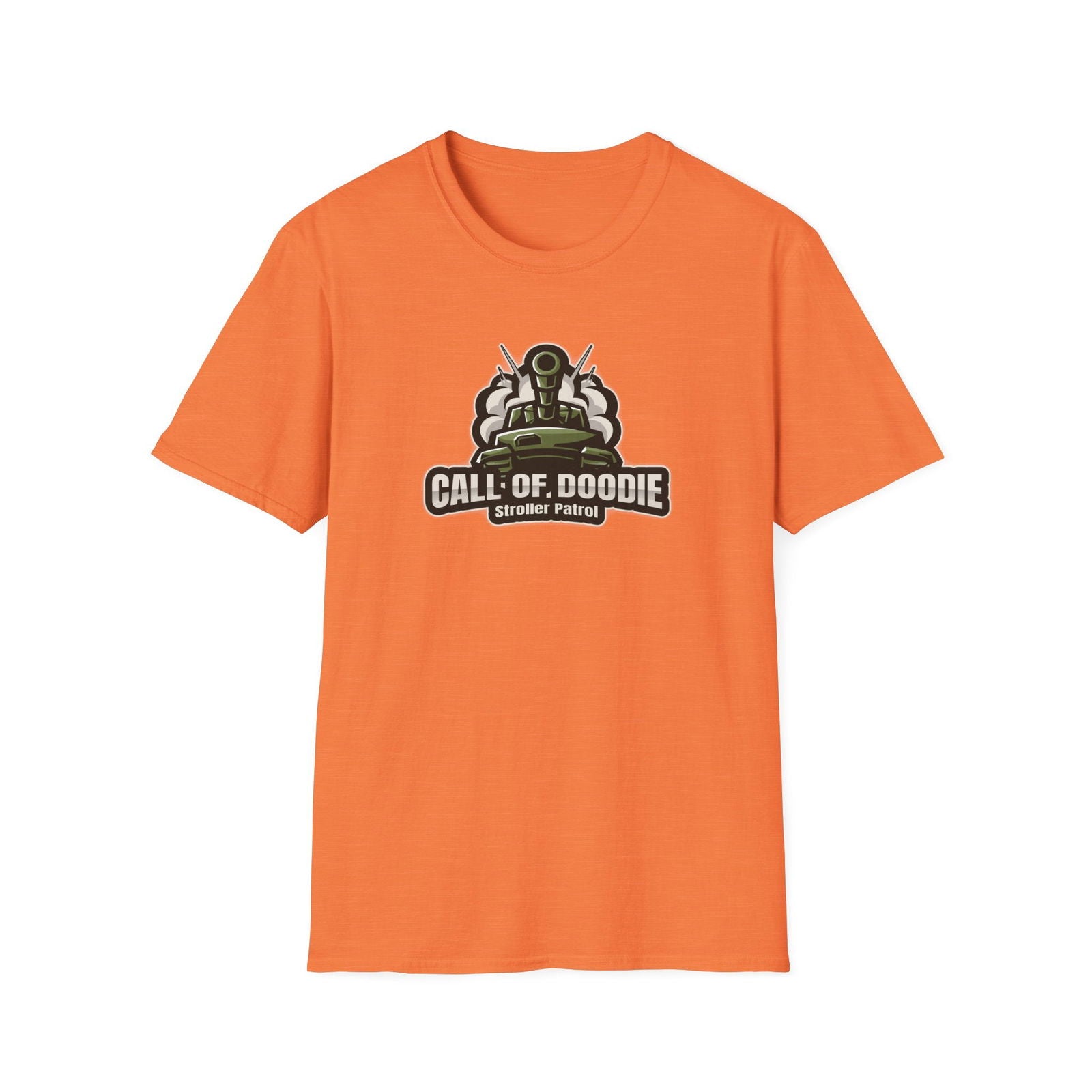 Call of Doodie Stroller Patrol Dad Bod Joke Unisex Softstyle T-Shirt - Dad Bod Streetwear - 