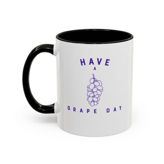 Have a Grape Day Accent Coffee Mug (11, 15oz) - Dad Bod Streetwear - 