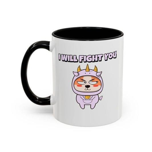 I Will Fight Your Dog Coffee Mug (11, 15oz) - Dad Bod Streetwear - 