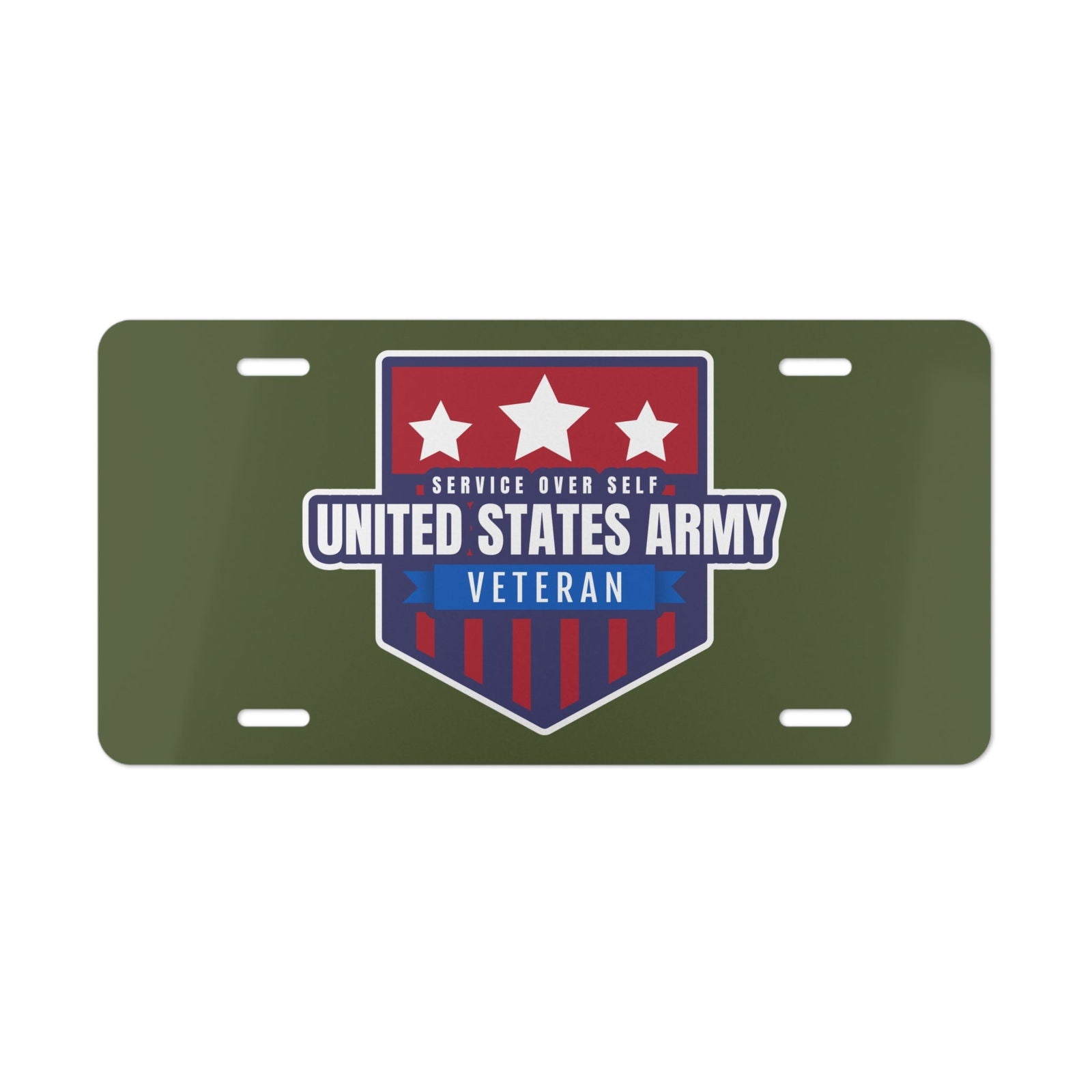 Service Before Self US Army Vanity Plate - Dad Bod Streetwear - 