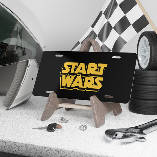 Start Wars Dad Joke Vanity Plate - Dad Bod Streetwear - 